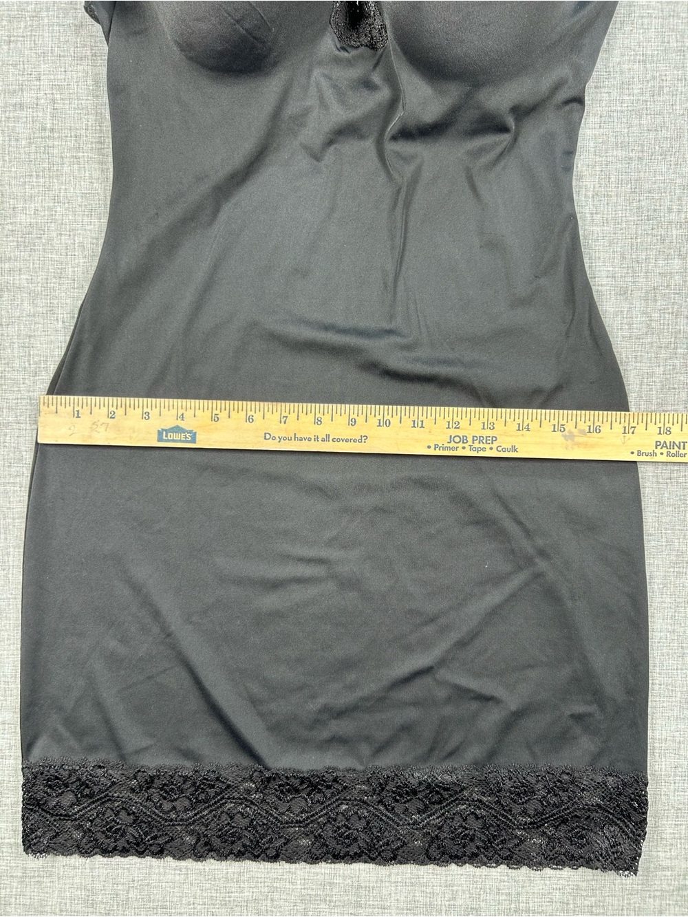Marilyn Monroe Intimates Black Shaping Cami Slip Built-In Bra Lace 2X - Picture 9 of 11